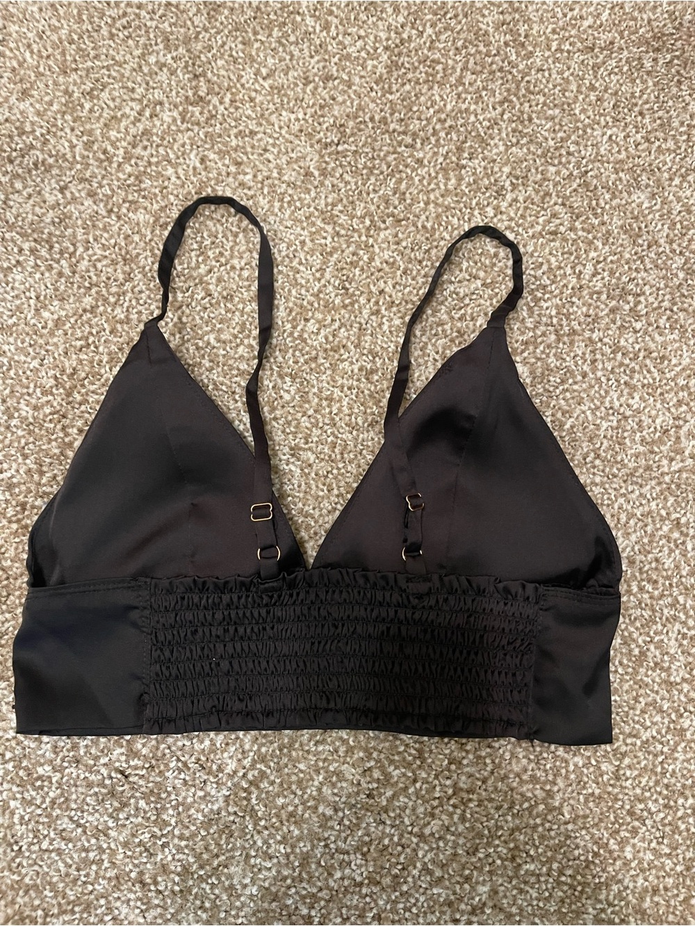 Danskin Black Satin 3-Piece Pajama Set with Bralette - Picture 3 of 4
